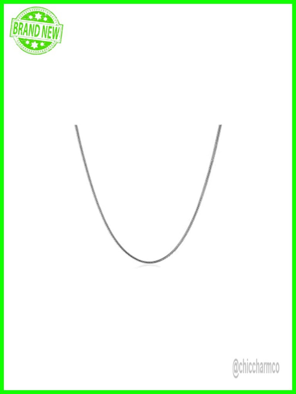 925 Sterling Silver Italian Solid Round Snake Chain Necklace Durable for